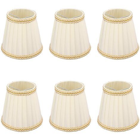 PRENFLE 6 Pièces Bougie Abat-Jour Clip sur Tambour Abat-Jour pour Lustre Bougie Ampoules