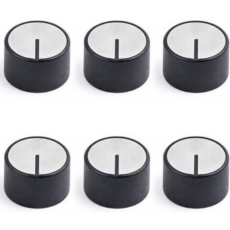 6 Pièces Bouton pour Cuisinière Gaz, Boutons Rotatifs Universels, 6 mm Bouton pour Réchaud à Gaz, Bouton de Poêle pour Cuisinière à Gaz, pour Presque Toutes Les Cuisinières, Cuisinière à Gaz