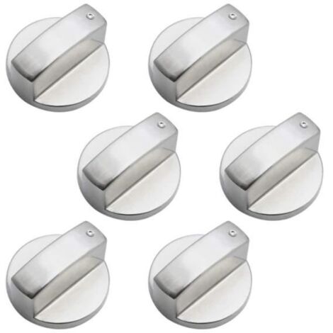 6 Pièces Boutons de Commande Universels en Métal Bouton Cuisinière à Gaz 6mm boutons de contrôle universels bouton de poêle pour
