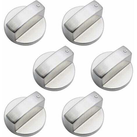 6 Pièces Boutons de Commande Universels en Métal Bouton Cuisinière à Gaz 6mm boutons de contrôle universels bouton de poêle pour cuisinière à gaz cuisinière four plaque de cuisson