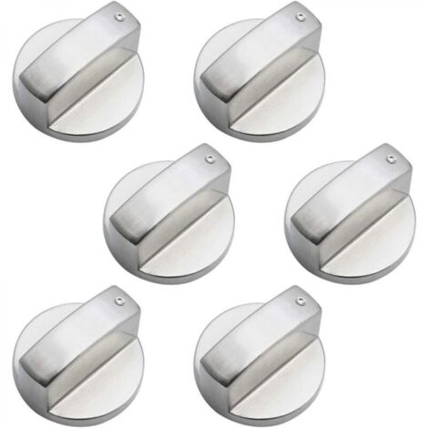 6 Pièces Boutons de Commande Universels en Métal Bouton Cuisinière à Gaz 6mm boutons de contrôle universels bouton de poêle pour cuisinière à gaz cuisinière four plaque de cuisson