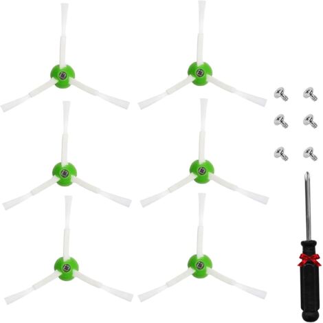 6 pièces brosses latérales Rechange pour iRobot Roomba 10 Max i7/i7+ Plus/i8/i6+Plus/i4/i5/E7/E6/E5/j7/j7+ 5150 6198 7150 7550 i and e Serie aspirateur Robot Accessoires
