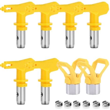 6 pièces Buse Airless,Buse Pistolet Airless pour Pistolet à Peinture Haute Pression (Tapez 209,315,415,517,523,619)