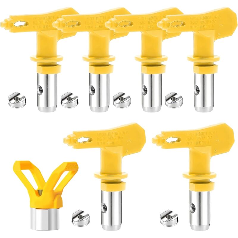 6 pièces Buse Airless,Buse Pistolet Airless pour Pistolet à Peinture Haute Pression (Tapez 515,517,519,521,523,525)
