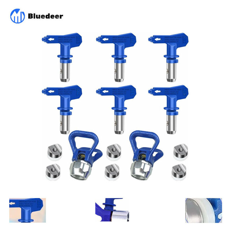 6 Pièces Buse de Pulvérisation Airless, Buses de Pulvérisation Réversibles Sans Air, Buse Airless pour Pistolet à Peinture Haute Pression (Tapez 211,