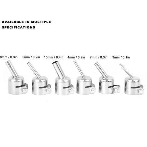 6 Pièces Buses Obliques 850 pour Station de Dessoudage à Air Chaud Accessoires