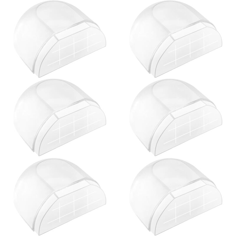 Csparkv - 6 Pièces Butee de Porte Interieur, Arret de Porte Adhesive, Butoir de Stop Porte Sol, Arrêt de Porte Transparent pour Tous les Sols Durs,
