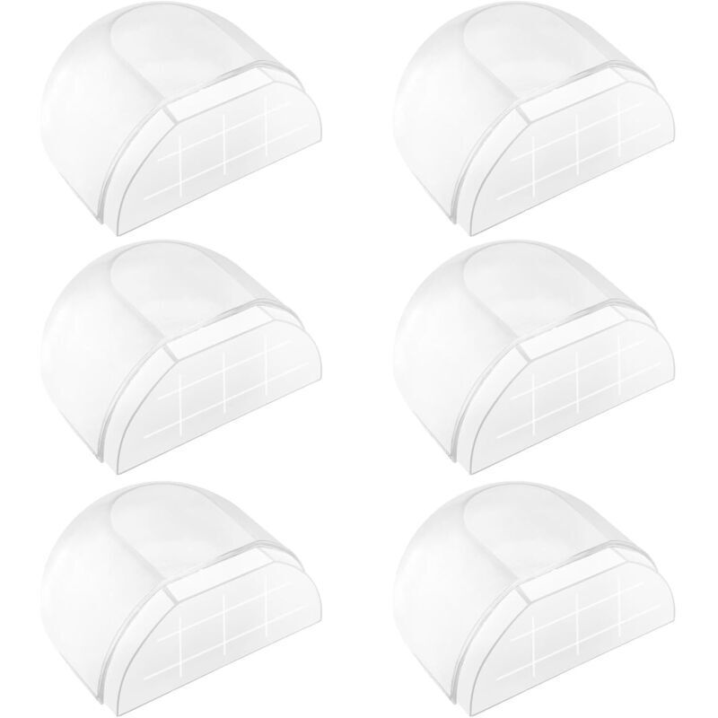 6 Pièces Butee de Porte Interieur, Arret de Porte Adhesive, Butoir de Stop Porte Sol, Arrêt de Porte Transparent pour Tous les Sols Durs, Butée de