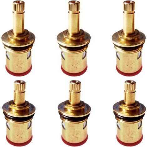 6 Pièces Cartouche De Robinet Tete A Disques Ceramique Cartouche Ceramique Mitigeur Antirouille Anti-corrosion pour Robinet Salle de Bain Cuisine Maison (40mm 47mm)