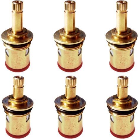 6 Pièces Cartouche De Robinet Tete A Disques Ceramique Cartouche Ceramique Mitigeur Antirouille Anti-corrosion pour Robinet Salle de Bain Cuisine Maison (40mm 47mm)