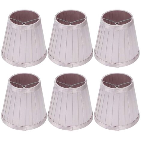 6 Pièces Chambre Abat-Jour Lustre Moderne Abat-Jour en Tissu éclairage à la Maison Lampe de Bureau Rose Violet