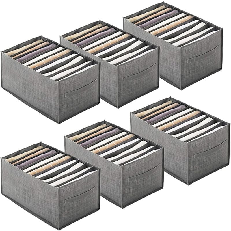 Fei Yu - 6 Pièces Chemise Organisateur de Tiroir pour Vêtements Boîte de Rangement Portable en Non-tissé,Organisateur Placard à Compartiment Pliable