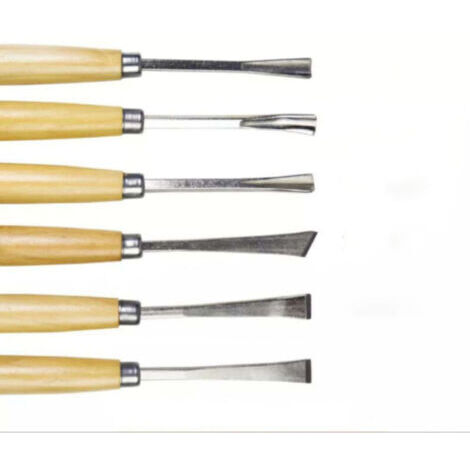 6 pièces ciseaux à bois, ensemble de ciseaux à bois professionnel pour la sculpture sur bois, charpentiers, outils de sculpture, bricolage