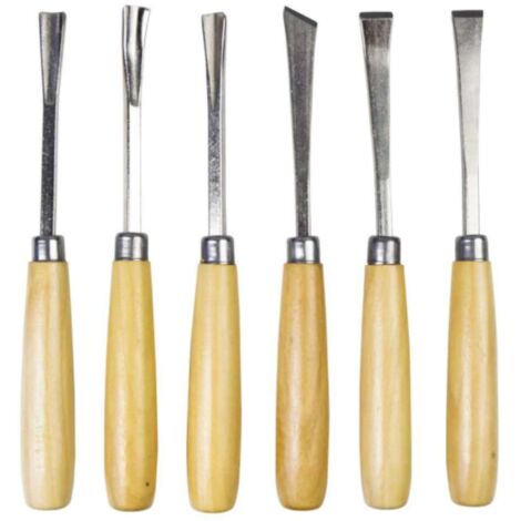 6 pièces ciseaux à bois, ensemble de ciseaux à bois professionnel pour la sculpture sur bois, charpentiers, outils de sculpture, bricolage