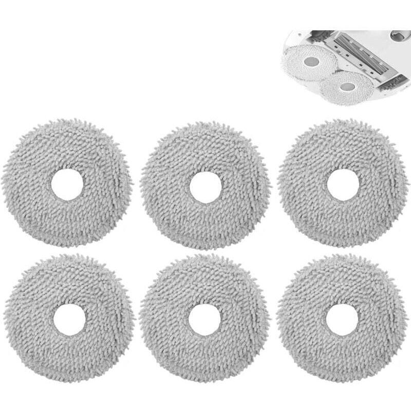 6 Pieces Cleaning Cloth for Roborock QV 35A/35S Qrevo Curv S5X, Qrevo Edge S5A,Saros 10R, Qrevo Curv, Qrevo Master, QRevo Slim, QRevo Plus, QRevo,