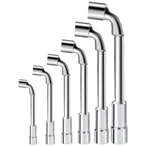 6 pièces clés à pipe débouchées en L 7/8/9/10/11/12 mm pour réparations, canalisations, entretien de vélos et de voitures