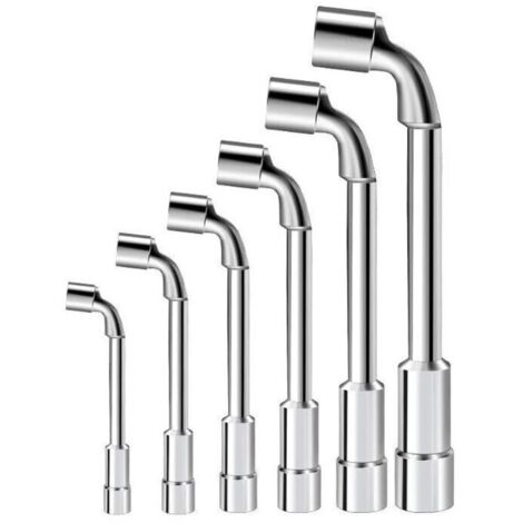 6 pièces clés à pipe débouchées en L 7/8/9/10/11/12 mm pour réparations, canalisations, entretien de vélos et de voitures