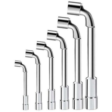 6 pièces clés à pipe débouchées en L 7/8/9/10/11/12 mm pour réparations, canalisations, entretien de vélos et de voitures