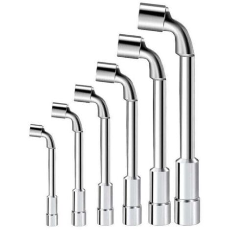 6 pièces clés à pipe débouchées en L 7/8/9/10/11/12 mm pour réparations, canalisations, entretien de vélos et de voitures