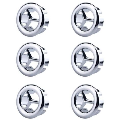 6 Pièces Couvercle de trop-plein pour lavabo, Garniture Évier de Trou Rond,Rond Couvercle du Bouchon de Vidange Insérer dans le Trou, Pour Lavabo,Salle de Bain,Cuisine(Argent)