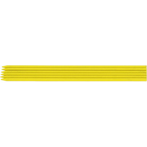 6 Pièces Crayons de Menuisier 2.8mm HB pour Marquage sur Bois, Kit Outils de Traçage Jaune Cire