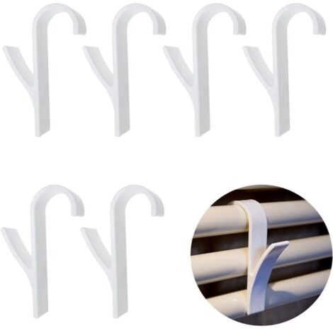 6 pièces Crochet Radiateur, Radiateur Sèche-Serviettes Crochet, Crochet pour Radiateurs, pour Salle de Bain et Cuisine, Crochets De Radiateur De Salle De Bain