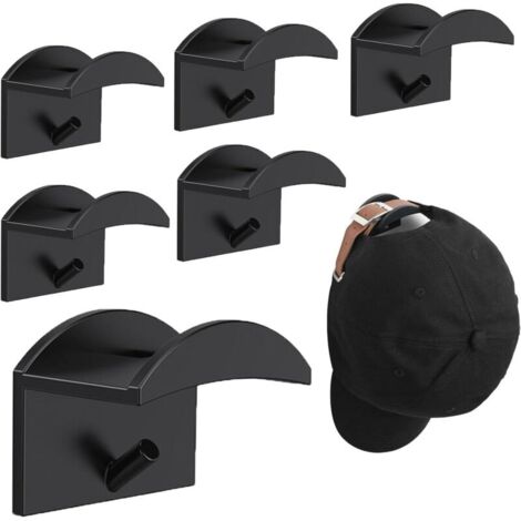 6 Pièces Crochets Adhésifs pour Chapea, Porte Chapeaux, Porte de Casquette, Convient à Tous Types de Chapeaux, écharpes, sacs, écouteurs