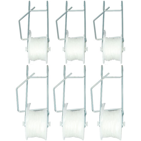 6 pièces crochets de Support de tomate serre rouleau de tomate crochets ensemble Kit de Support pour tomate cerise ligne de 15 mètres