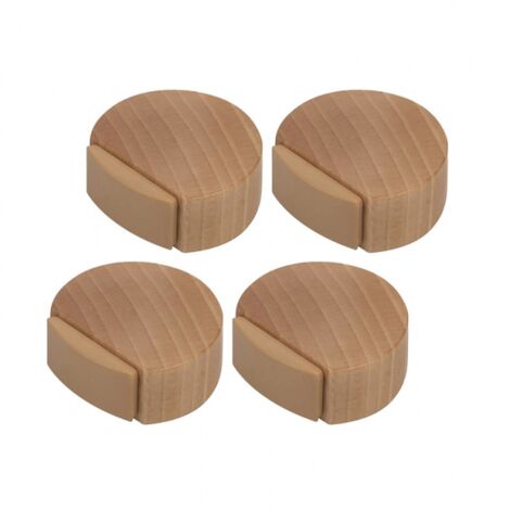 6 pièces de butées de porte - butées de porte autocollantes en bois pour sols et parquets - butées de porte (chêne naturel)