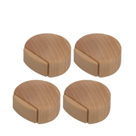 6 pièces de butées de porte - butées de porte autocollantes en bois pour sols et parquets - butées de porte (chêne naturel)