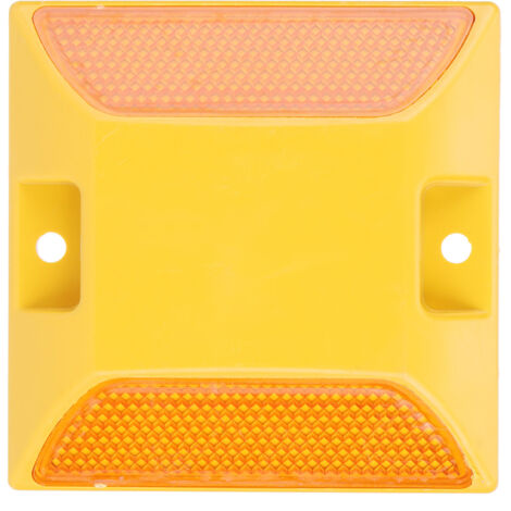 6 pièces de catadioptres routiers en plastique jaune pour marquage de chaussée et allées