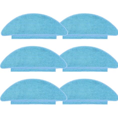 6 pièces de rechange chiffon de nettoyage pour Tikom L9000 /L8000, pour Lubluelu SL60D, pour LaResar L6 Nex, pour Honiture Q6 se accessoires pour aspirateur robot chiffons Microfibre