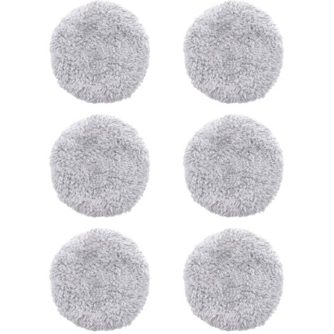 JALLERIA 6 pieces de remplacement de chiffon de vadrouille lavable pour HOBOT 168/188 Robot de nettoyage de vitres tampons de vadrouille en microfibre accessoires reutilisables,modele:Gris 6 PCS