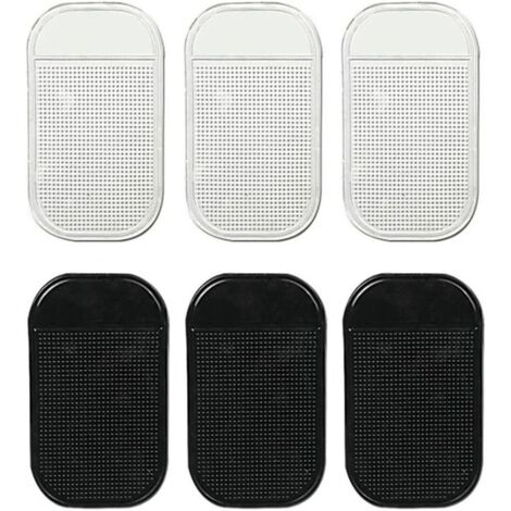 6 Pièces De Tapis Antidérapants en Silicone, Tapis De Fixation De Tableau De Bord De Voiture, Tapis De Rangement Antidérapants, Accessoires De Voiture Multifonctions, Lavables Et Réutilisables.