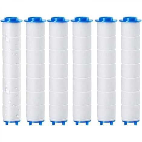 6 pièces Douchtte Filtre Remplaçable, Filtre douchette ​pour pommeau de douche de amovible, L'osmose Inverse, Chlore et le Fluorure et La Filtration Des Particules