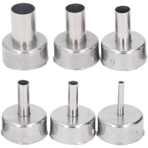 6 Pièces Embouts de Pistolet à Air Chaud en Acier Inoxydable, Accessoires pour Station de Soudure