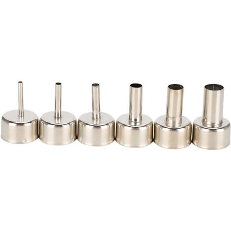 6 pièces Embouts pour Pistolet à Air Chaud 858, Accessoires pour Station de Désoudage SMD, Tailles 3/4/5/8/10/12mm