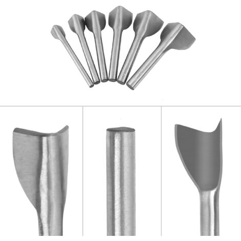 6 pièces emporte-pièce en V pour finition de ceinture en cuir, outil de coupe pour artisanat et couture à domicile (15-40mm)