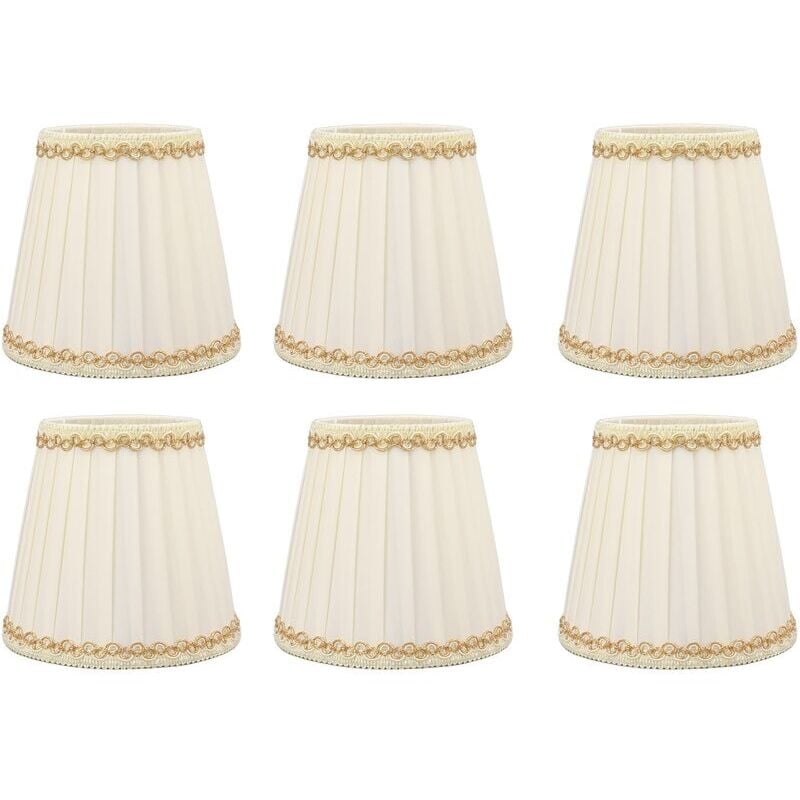 6 pièces ensemble petit abat-jour Style moderne pince en tissu sur ampoule lustre abat-jour pour mur de Table