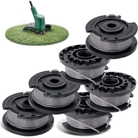 6 pièces F016800569 Bobine et ligne de tirage compatibles avec Bos-ch EasyGrassCut ART 23 SL 26 SL