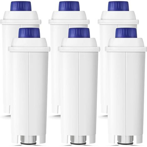 6 pièces Filtre de remplacement pour De'Longhi DLSC002, SER3017, 5513292811 - Compatible avec Dinamica, Magnifica S, Eletta Explorer, ETAM, EPAM et ECAM