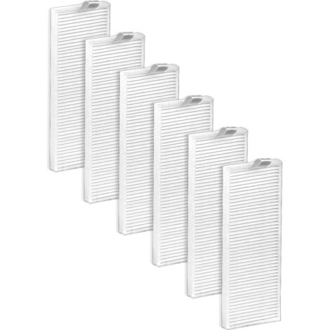 6 Pièces - Filtre HEPA - Accessoire Aspirateur Robot - Compatibilité Lefant M210 OKP Life K2 - Filtration Poussière Pollen - Pour Maison Animaux - Blanc - 10x8cm