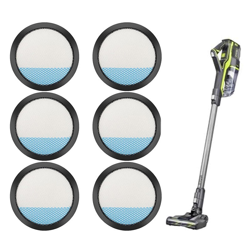 6 pièces Filtres lavables pour aspirateur Ryobi 18 v 1 + balai sans fil PCL720, PBLSV716, PBLSV717