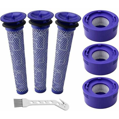 6 Pièces Filtres Pour Aspirateur Dyson V7 V8 SV10 Animal Absolute Motorhead, 3 Post Filtres Moteur et 3 Pré Filtres de Rechange thsin