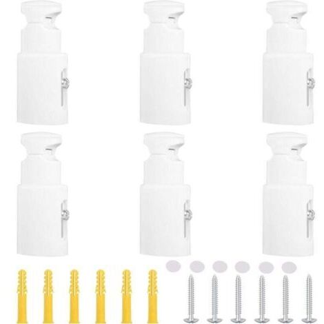 6 Pièces Fixation Seche Serviette Fixation Radiateur Fonte Support Radiateur Distance Réglable Support Radiateur Convient aux Radiateurs de Salle de Bain Droits ou Courbes