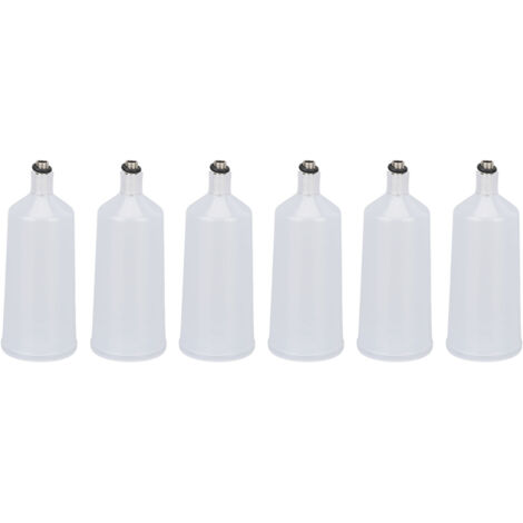 6 pièces Flacon Vide 40ml en PP pour Aérographe, Accessoire de Remplissage pour Soins de Peau et Spray Facial