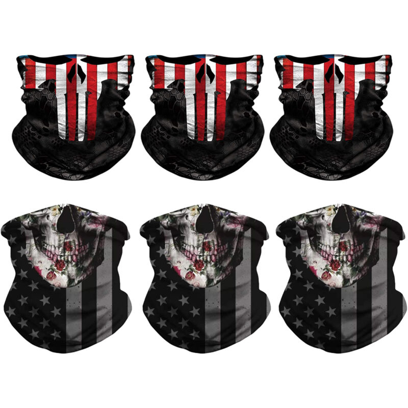 6 pièces foulard magique multifonctionnel couvre-cou femme masque d'équitation de sport masculin en plein air