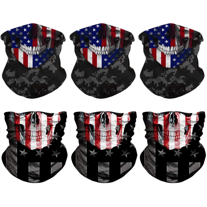 6 pièces foulard magique multifonctionnel couvre-cou femme masque d'équitation de sport masculin en plein air