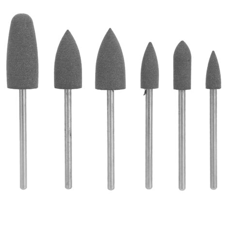 6 pièces Fraises de Polissage Dentaire 180 Grain, Accessoires de Meulage et Perçage Dentaires Noirs
