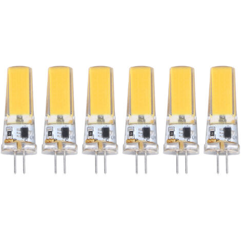 6 Pieces G4 LED Bulbs 9W Dimmable COB Lamp 500LM for Home Ceiling Landscape Chandelier Lamps 3000K Warm Light